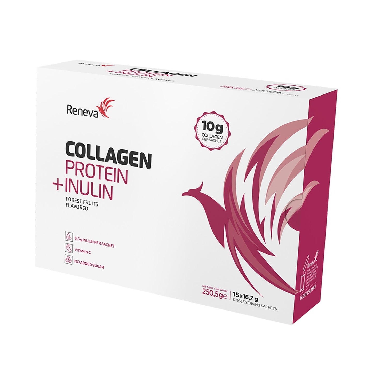 Reneva Kolajen Protein Inulin Orman Meyveleri Aromalı 15 Saşe 250,5g